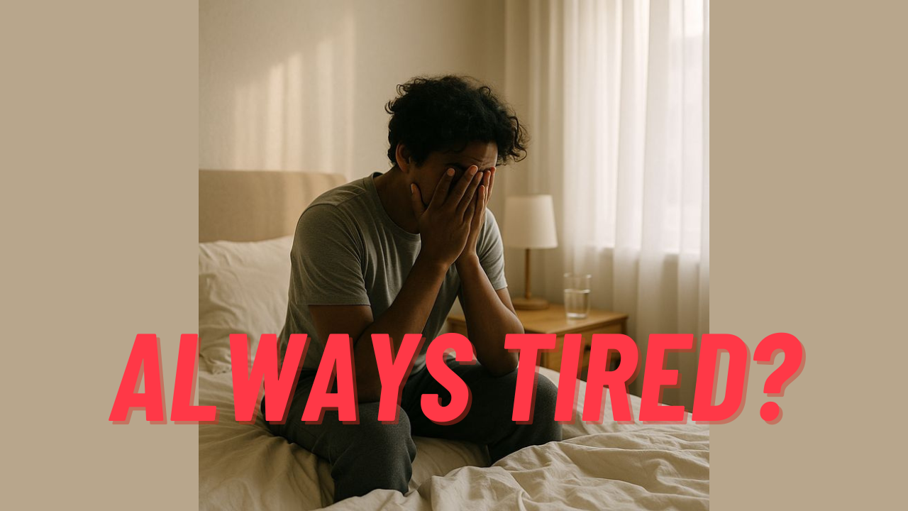 피곤해하며 커피 잔을 들고 있는 직장인과 부신 호르몬 그래프 이미지